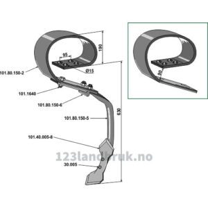 Tind komplett med Skjær (David III) - 630mm