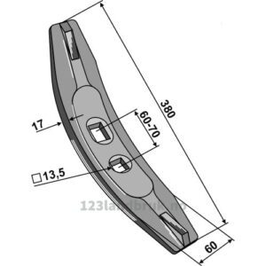 Grubb Spiss - 380x60x17mm