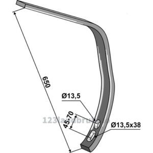 Underdel til Stubbharv 50x26 - 650mm - Köckerling Vario
