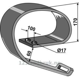 Overdel Vibroflex - 150x10mm - Kongskilde