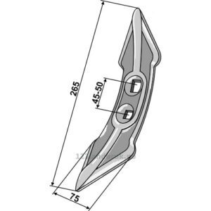 Kultivator Spiss - 265x75x7mm - Otma, Vogel u. Noot
