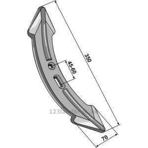 Kultivator Spiss - 350x70x15mm