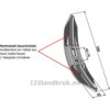 Kultivator Spiss hardmetal - 360x55x15mm - Amazone, BBG