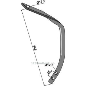 Underdel til Stubbharv 50x16 - 545mm