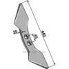 Stubbspiss 440x135x20mm (45) - 135mm