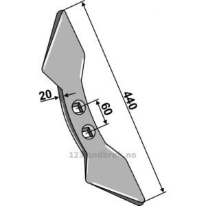 Stubbspiss 440x135x20mm (60) - 135mm - Howard