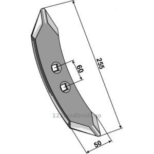 Huard Skjær - 50x8mm - Amazone, BBG, Huard, Kuhn