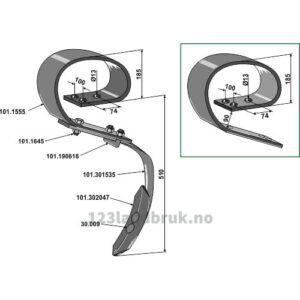Tind komplett med Skjær - 510mm - Samson