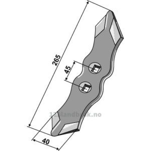 Vendbart Skjær for Vindyrking - 40x265x14mm - Clemens