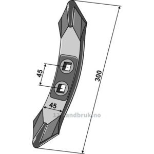 Kultivator Spiss - 300x45x16mm - Alpego