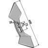 Vendbart skjær 45-75 - 440x180mm