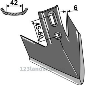 Kverneland-Turbo-Skjær Gåsefotskjær - 180x6mm - Kverneland