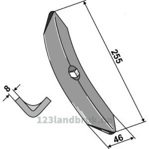 Kultivetor Spiss - 255x46x8mm