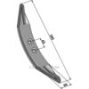 Kultivator Spiss - 395x60x12mm