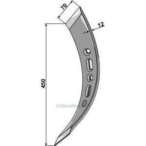 Kultivetor Spiss Skjær - 490mm - Venstre - Väderstad