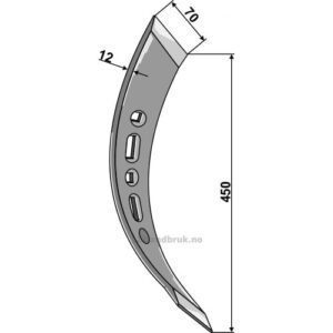 Kultivetor Spiss Skjær - 490mm - Høyre - Väderstad