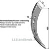 Kultivetor Spiss Skjær hard metal faced - 490mm - Høyre - Väderstad