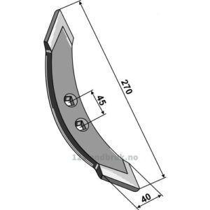 Kultivator Spiss - 270x40x16mm