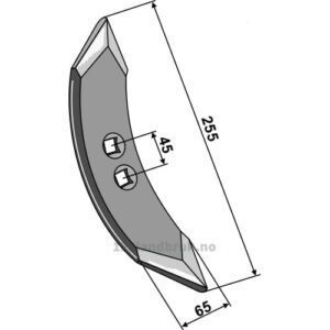 Kultivator Spiss - 255x65x8mm - Jean de Bru