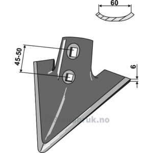 Gåsefotskjær - 210x6mm - Kongskilde