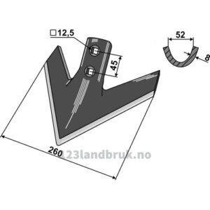 Gåsefotskjær 260mm