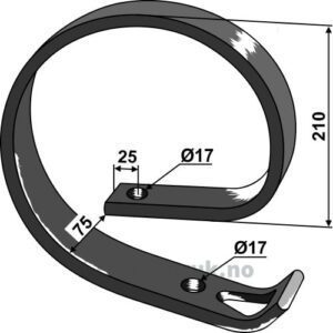 Overdel - 65x16mm - Kongskilde