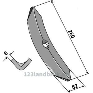 Kultivetor Spiss - 260x52x6mm