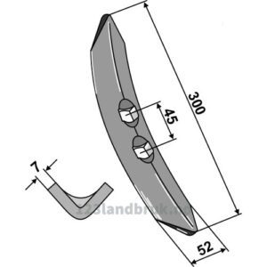Kultivetor Spiss Kombiplusmm - 300x52x7mm