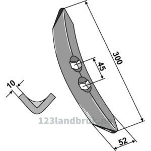 Kultivetor Spiss MULTISOILER - 300x52x10mm - Einböck, Köckerling Allrounder