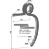 Dobbel spiralfjær - 680mm - Venstre