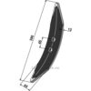 Kultivetor Spiss - 390x65x12mm