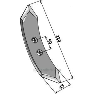Kultivator Spiss - 220x45x7mm