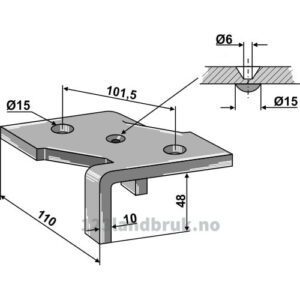 Holder til 4 1/2 lag kultivator tind