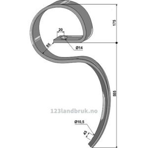 Harvetind 70x12 - 555x70x12mm - Carré, Köckerling Allrounder
