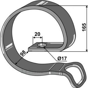 Forsterket Fjær - 70x10mm