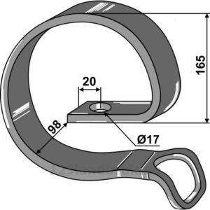 Forsterket Fjær - 80x10mm