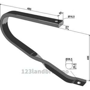 Arm for skål - 405mm - Venstre