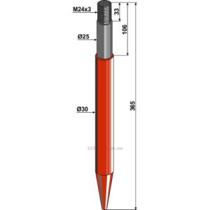 Jordløsner Pigg - 365mm - Kverneland