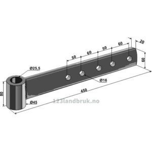 Arm til Undergrundsløsner til - 450mm - Lemken