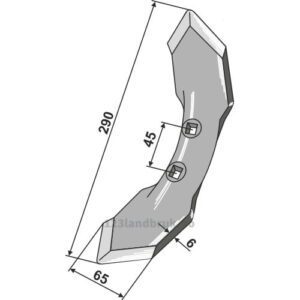 Kultivator Spiss K32 - 290x65x6mm - Doublet-Record, HE-VA, Kongskilde