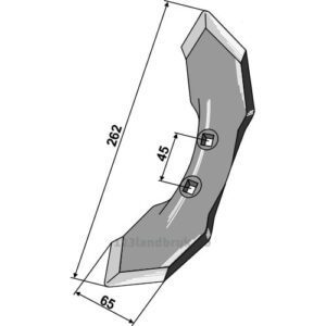 Kultivator Spiss K32 - 262x65x8mm - Doublet-Record, HE-VA, Kongskilde