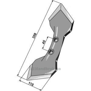 Kultivator Spiss K31 - 308x110x6mm - Doublet-Record, HE-VA, Kongskilde
