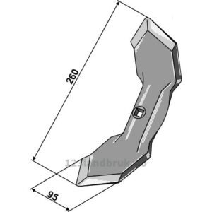 Kultivetor Spiss - 260x95x8mm