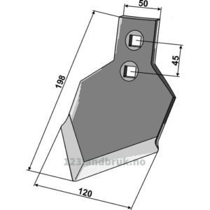 Triodan skjær - 120x120x8mm