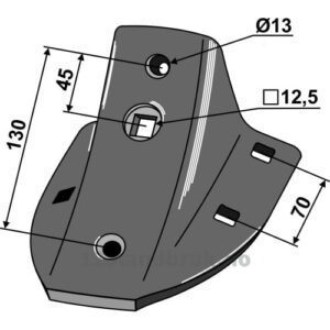 Skjærfot - 10mm - Howard, Kongskilde, Lemken Smaragd, Lemken Thorit