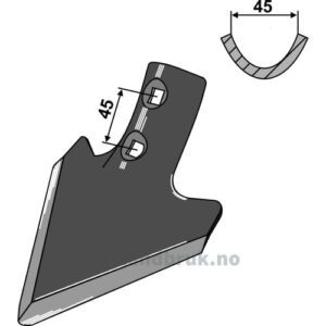 Gåsefotskjær K30 - 140x6mm - Doublet-Record, HE-VA, Kongskilde