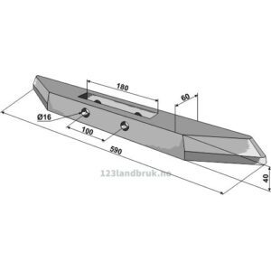 Grubb Spiss Skjær - 590mm - Durou