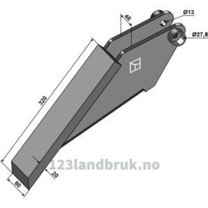 Kultivator Spiss Skjær - 320mm - Grégoire Besson, Rabe