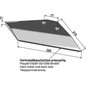 Vingeskjær - 285x11mm - Høyre - Frost