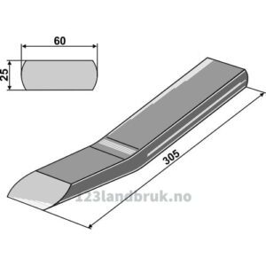 Kultivetor Spiss for sveising for in-depth chisel mm - Frost